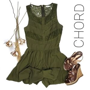 CHORD Green Lace Junior Jumper Romper Size 13